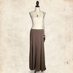 Lapis Brown Maxi Skirt